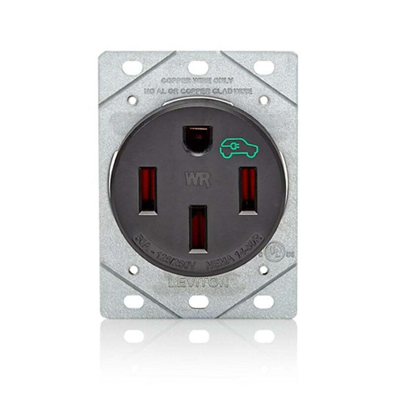 LEVITON 1450W EV Charging Receptacle/Outlet 50 Amp Heavy Duty Weather-Resistant