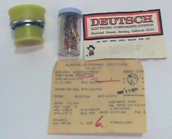 Deutsch Connector Plug NB6GE22-55PYT 38180-22-55PY-1A 7606A NASA Spare NOS