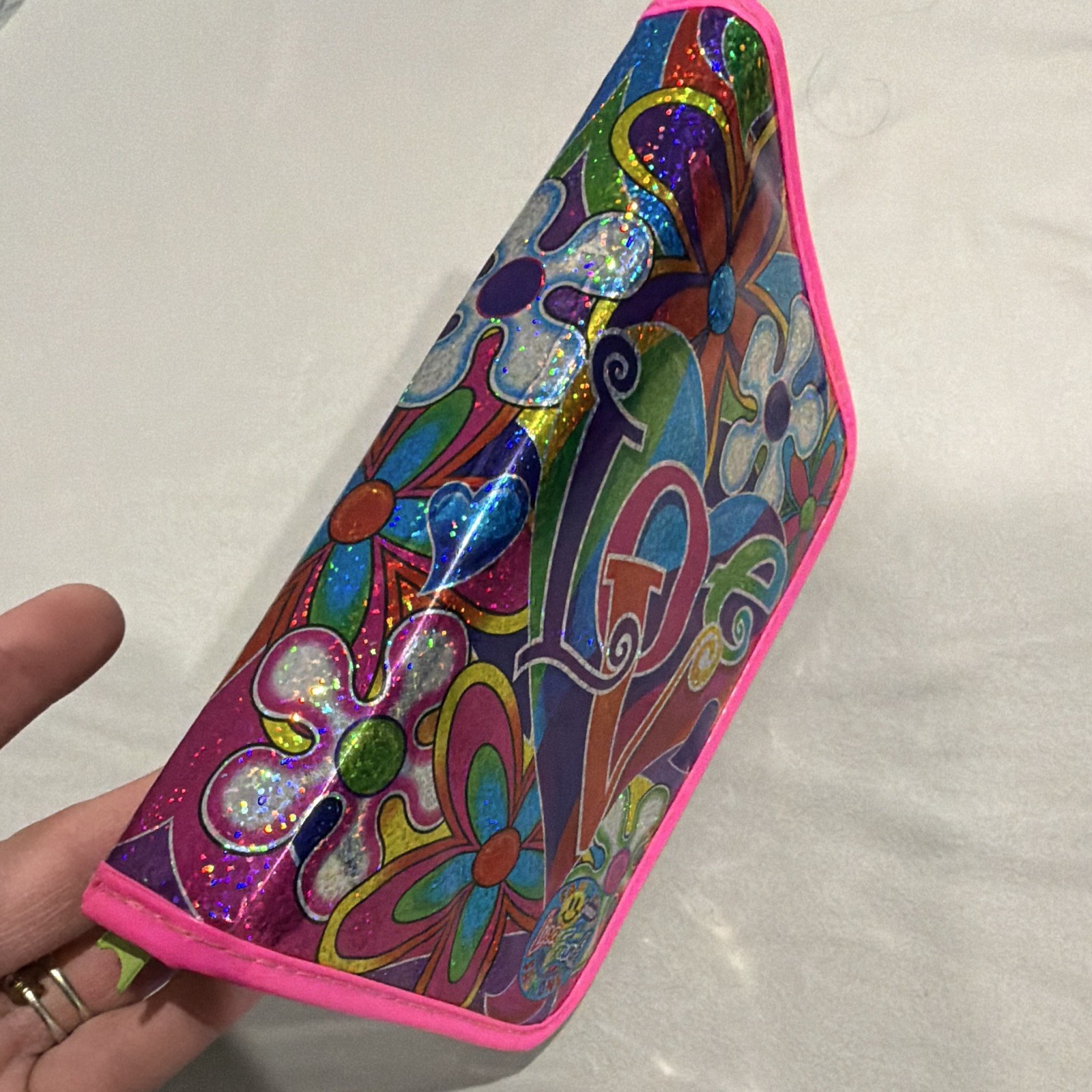Lisa Frank Love Undated Small Daily Planner Ring Binder w/ Zipper Case, Tabs