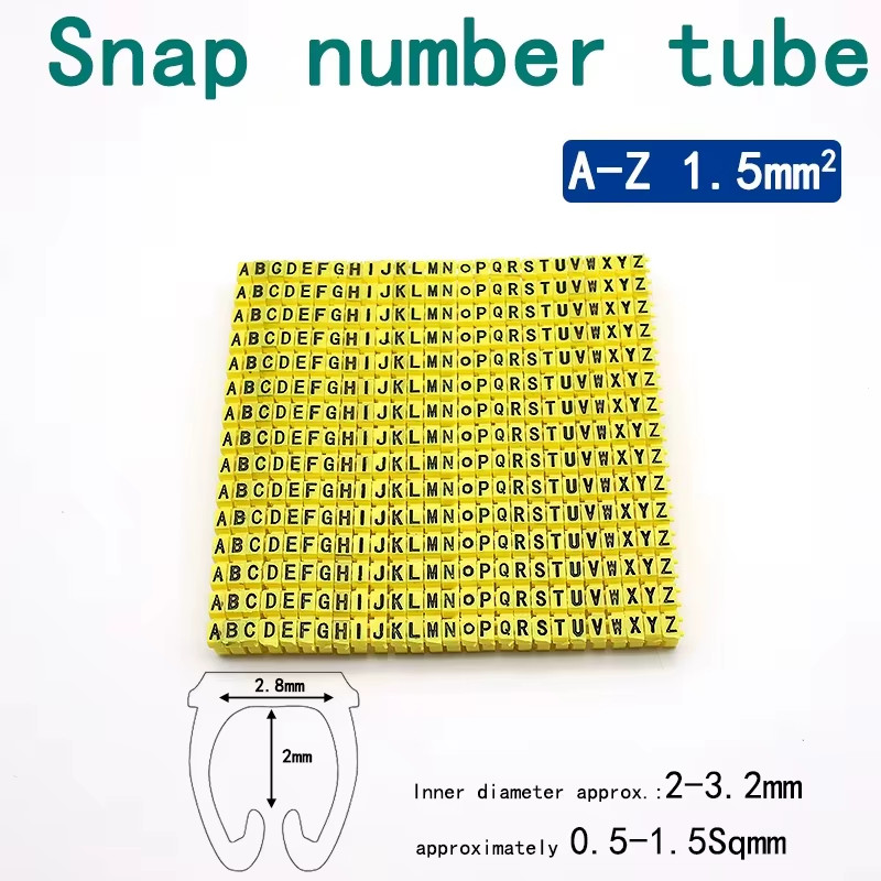 150/100Pcs Cable Markers Colourful C-Type Marker Number Tag Label for 2-3Mm Wire