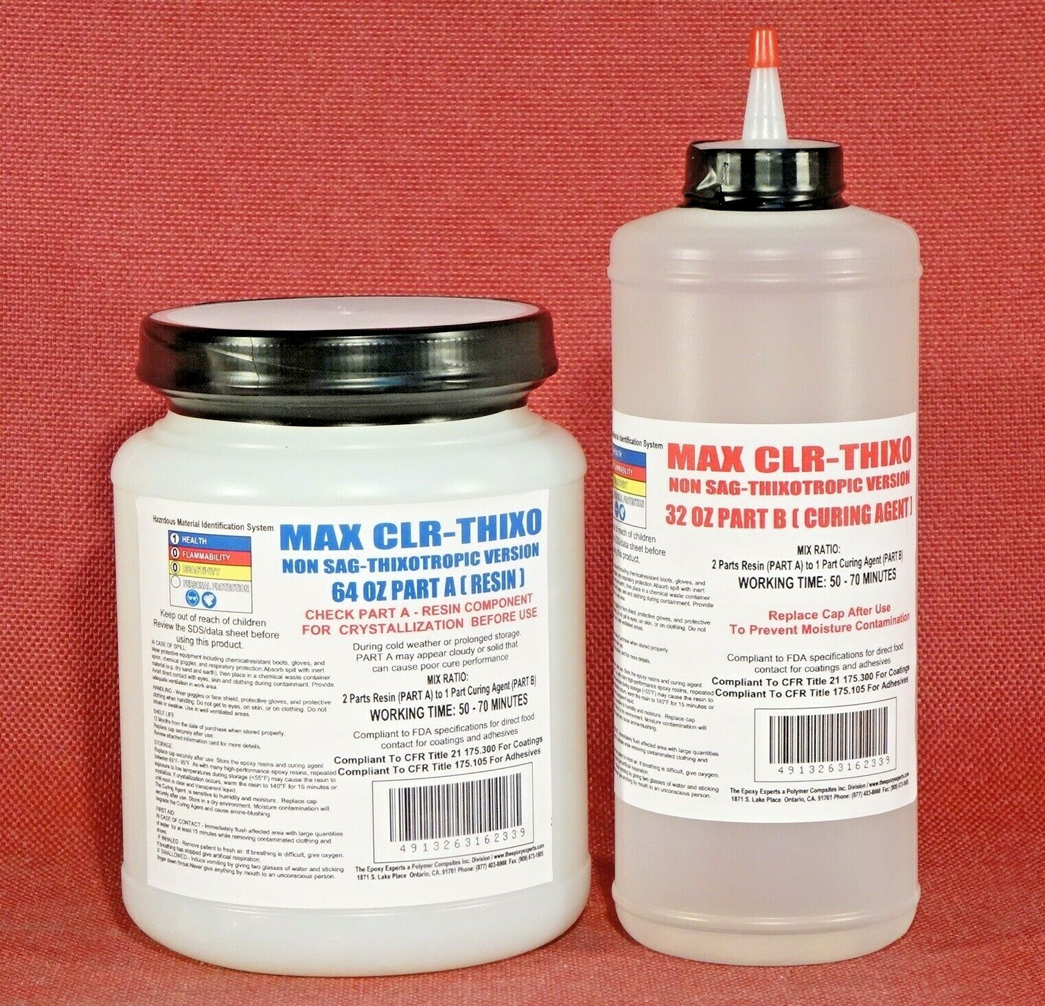 Epoxy Clear Food Safe Coating FDA Compliant 4 Vertical Application Less Sagging