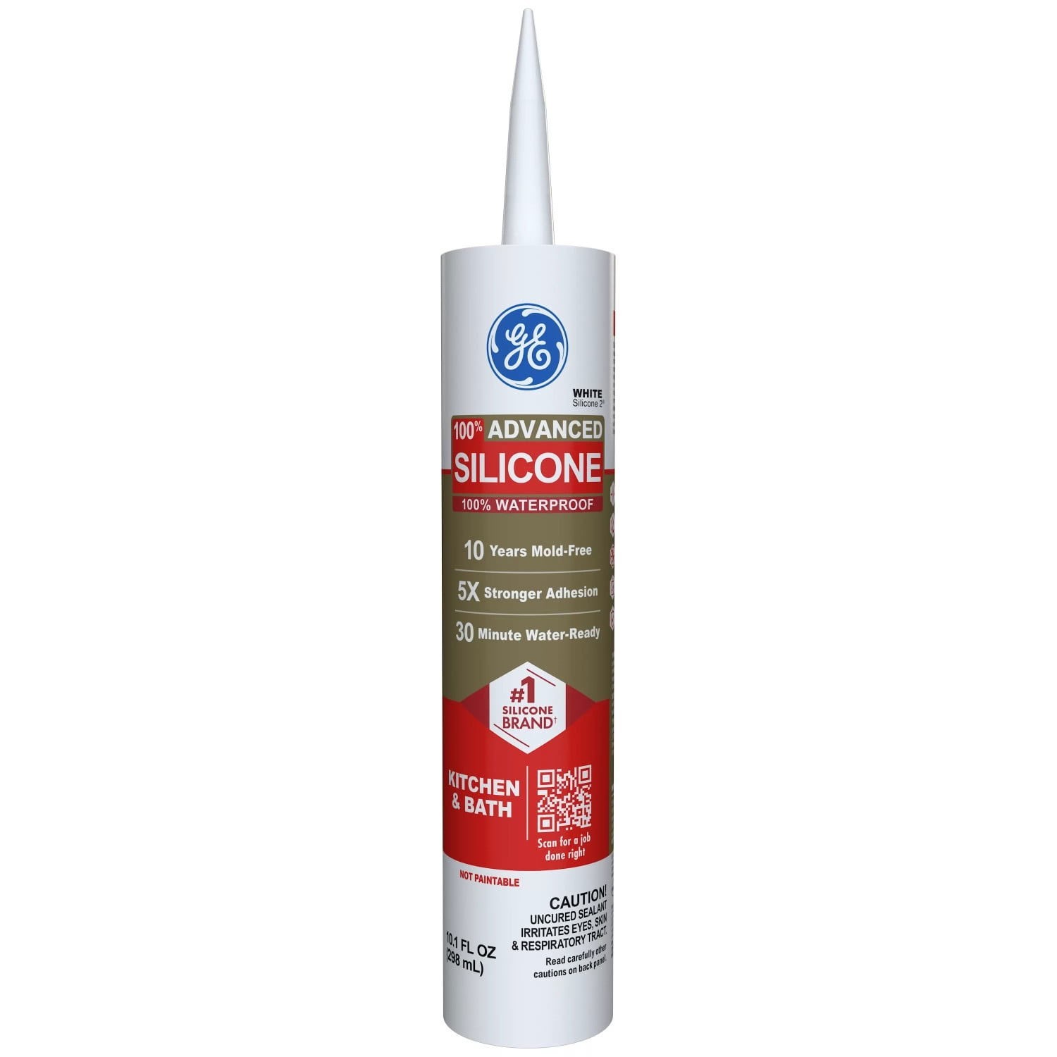 3 Pack GE Advanced Silicone Kitchen & Bath Sealant White 10.1 oz Cartridge
