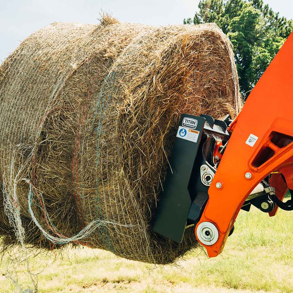 Titan Attachments HD Skid Steer Hay Frame Attachment, Two 39″ Hay Spears