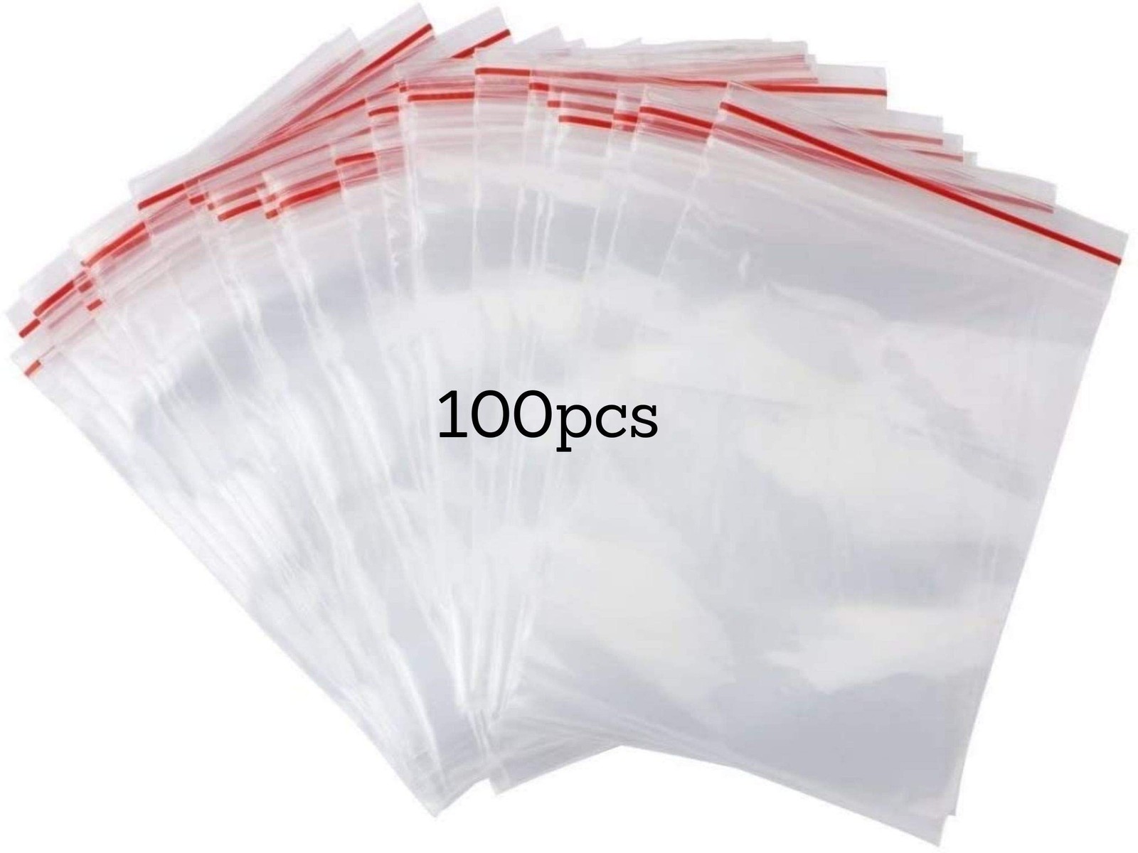 | 100 Plastic Bags 20cm x 25cm Resealable Clear | Thick and …