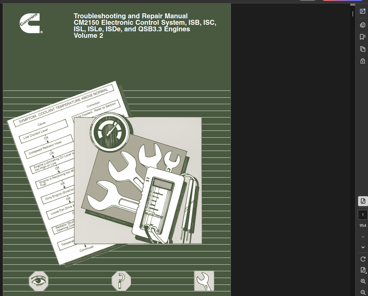 CUMMINS ENGINE ISB SERIES ISB5.9 MAINTENANCE REPAIR SERVICE MANUAL PDF ON USB