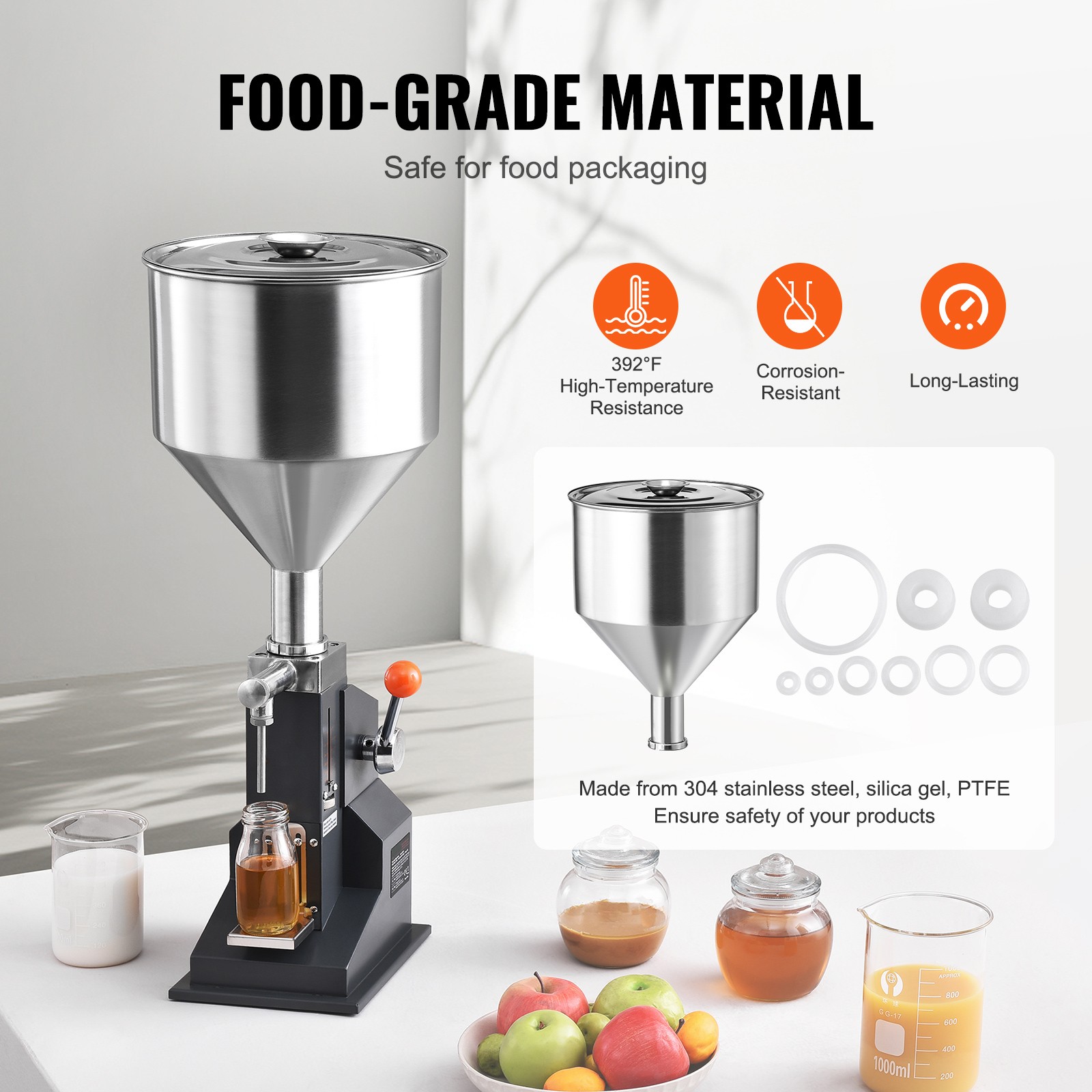 Manual Liquid Filling Machine Oil Paste Bottle Filler 5-50ml Adjustable