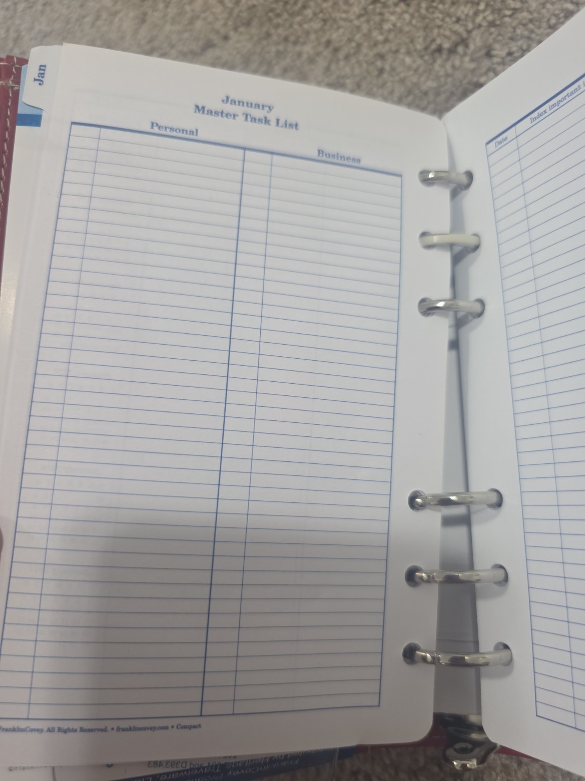 Franklin Covey Compact Day 1 Weekly Organizer Vintage 4.25″ X 6.75″