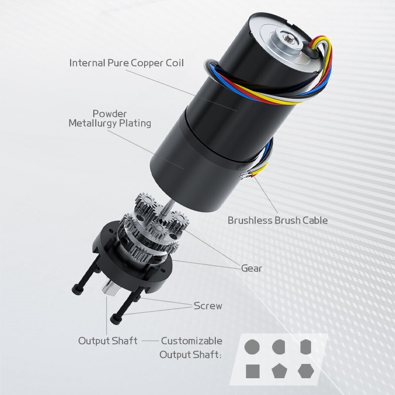 Planetary Reduction Motor DC 12V 24V Brushless Reversible High Torque 36GP-3650