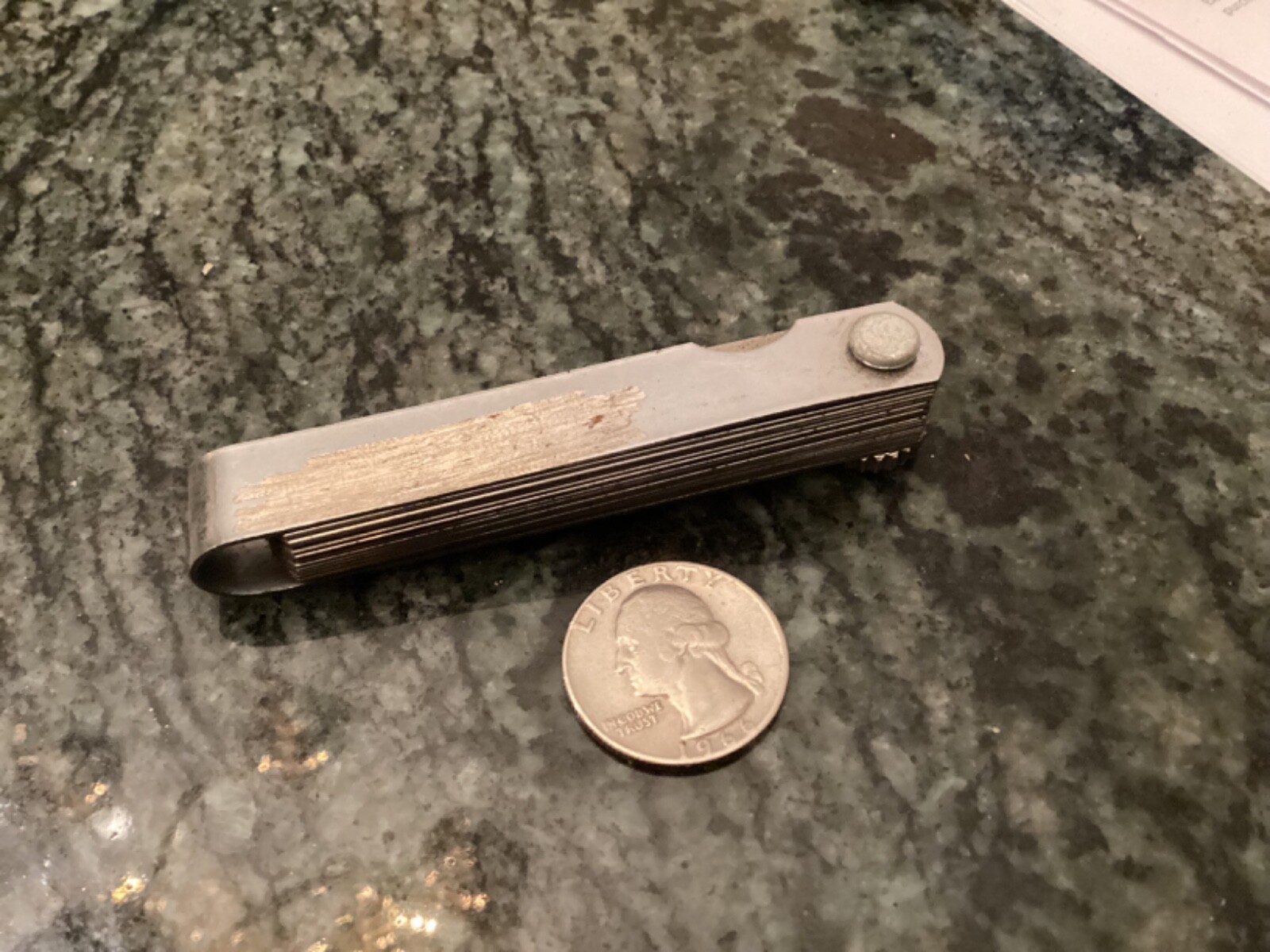 Used Armstrong 22 Pc. 0.004 to 0.025 inch Standard Length Feeler Gauge Pack