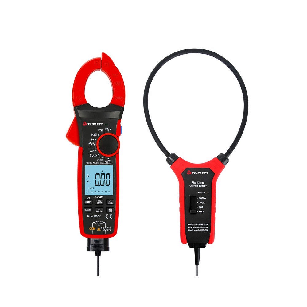 TRIPLETT CM3000 True RMS Clamp Meter,CAT IV 600V,TRMS 809F66