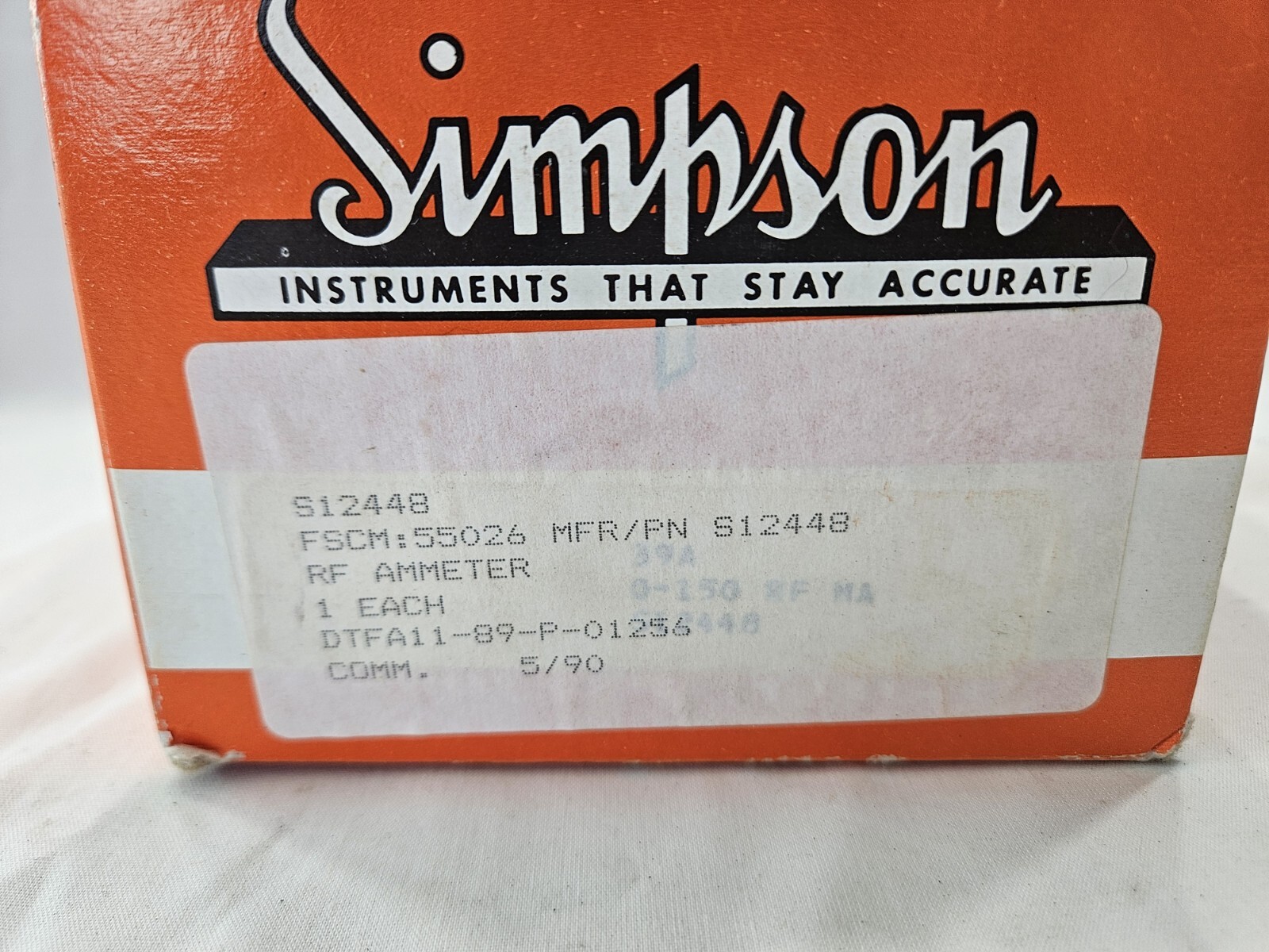 SIMPSON Antenna Impedance Panel Meter NOS In Original Box