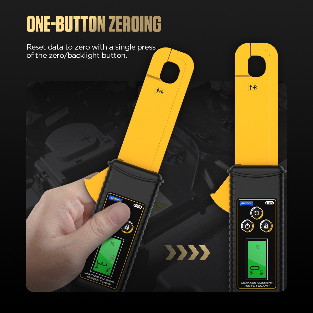 AUTOOL BT270 Handheld Digital Leakage Current Clamp AC DC Low Current Wireless