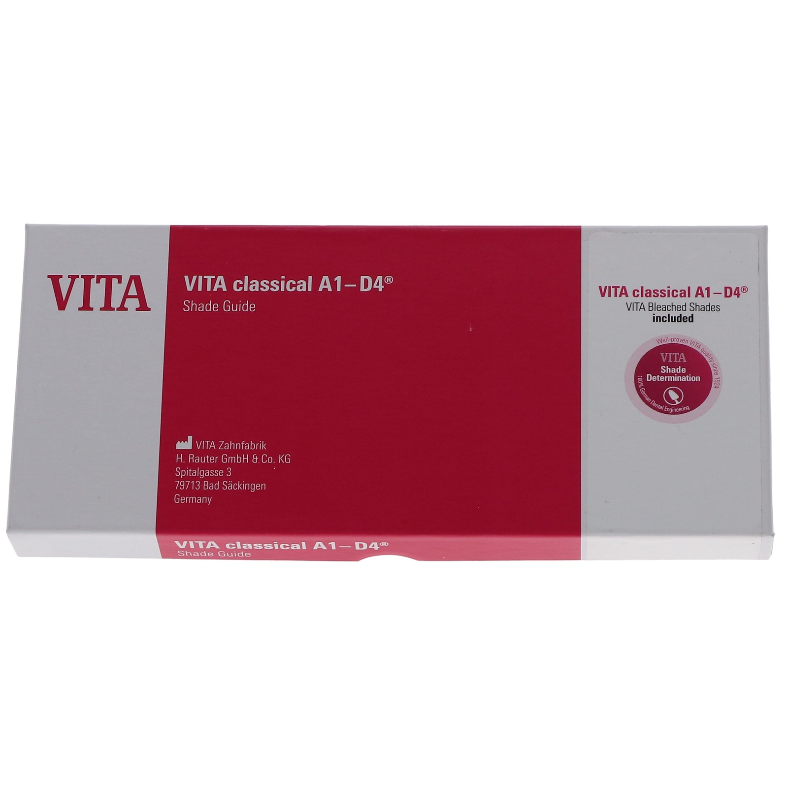 Vident G027CBS VITA Classical Dental Shade Guide with Bleached Shades Clip