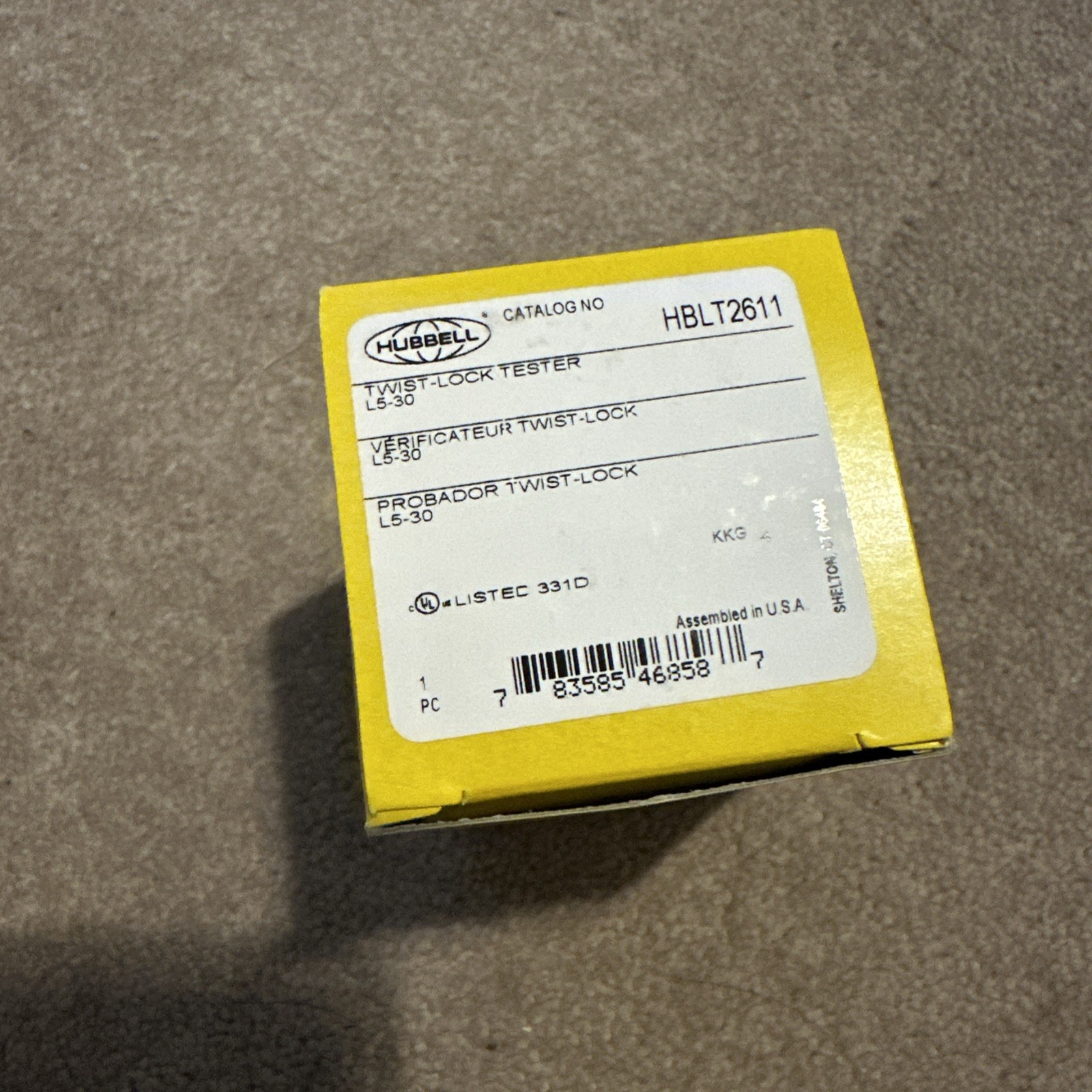 Hubbell HBLT2611 Twist-Lock Tester L5-30