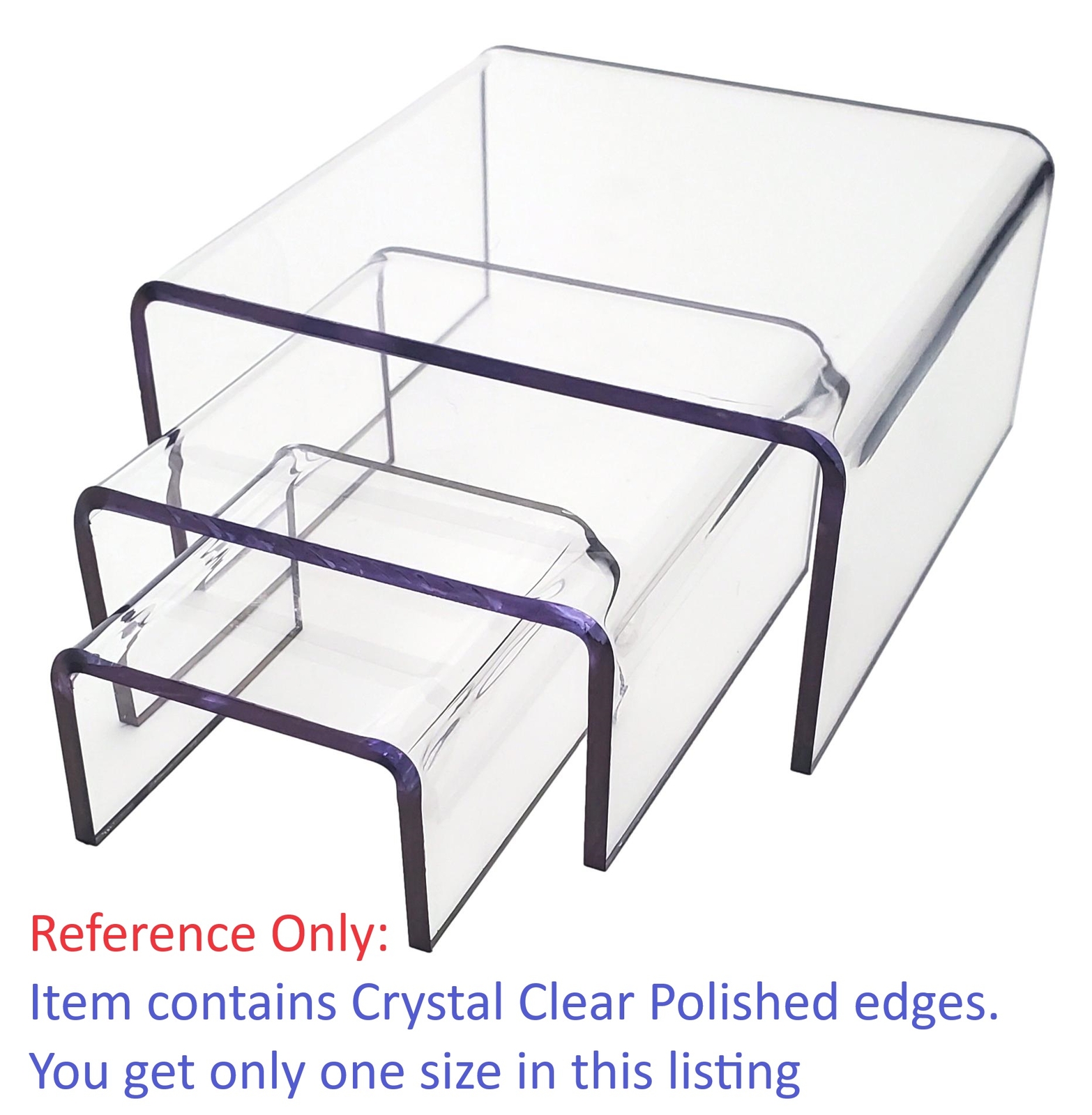 T’z Tagz Any 4-Inch-Deep Clear Acrylic Riser Display Stand New 2 Pack Variation