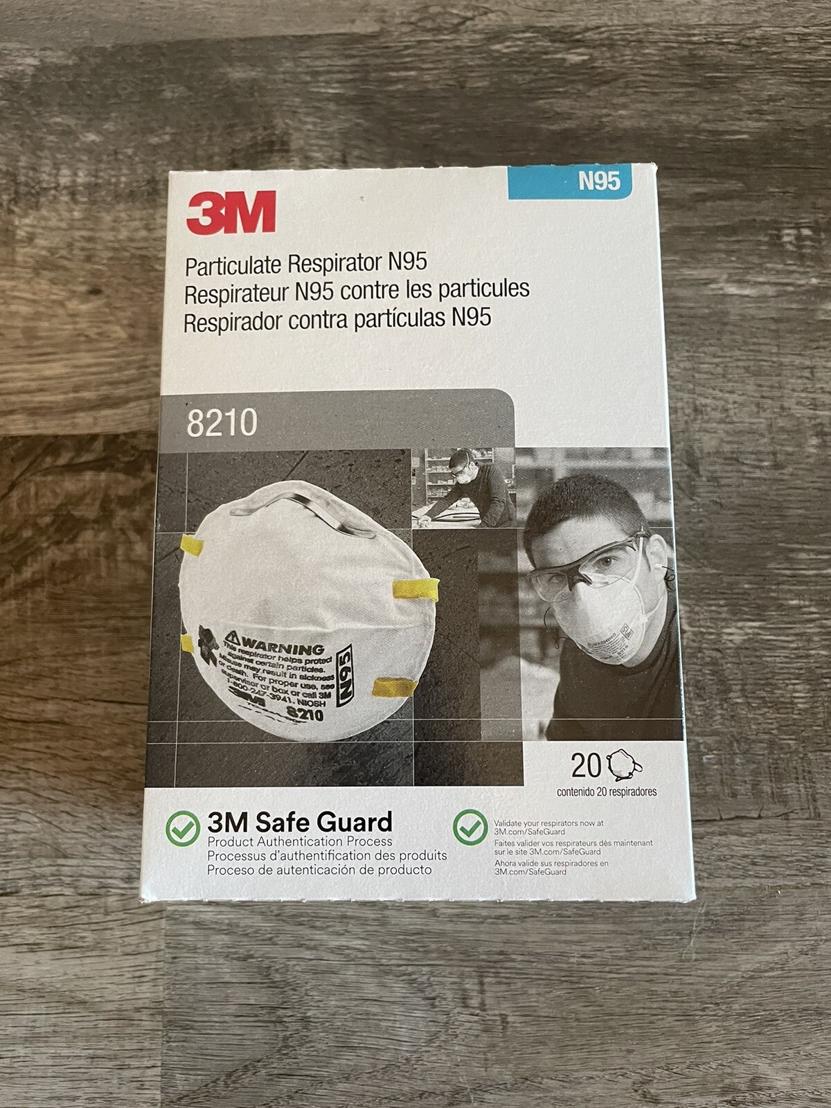 3M Particulate Respirator N95 APPROVED Face Masks 20 COUNT 8210 NEW EXP 08/2026