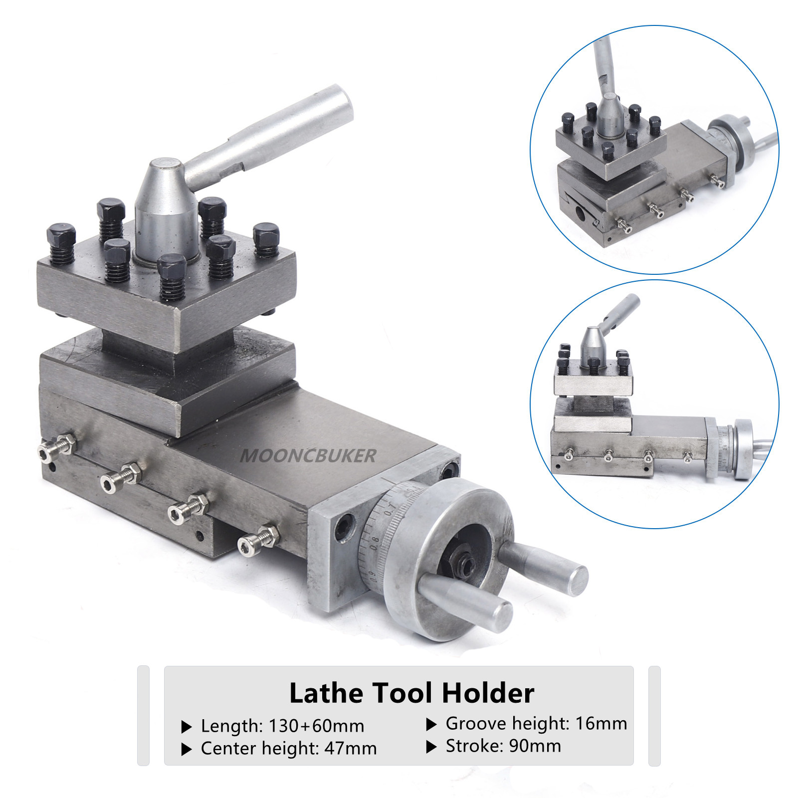 7.09″ Swing Lathe Tool Slide Compound Lathe tool holder tool post 180MM Swing US