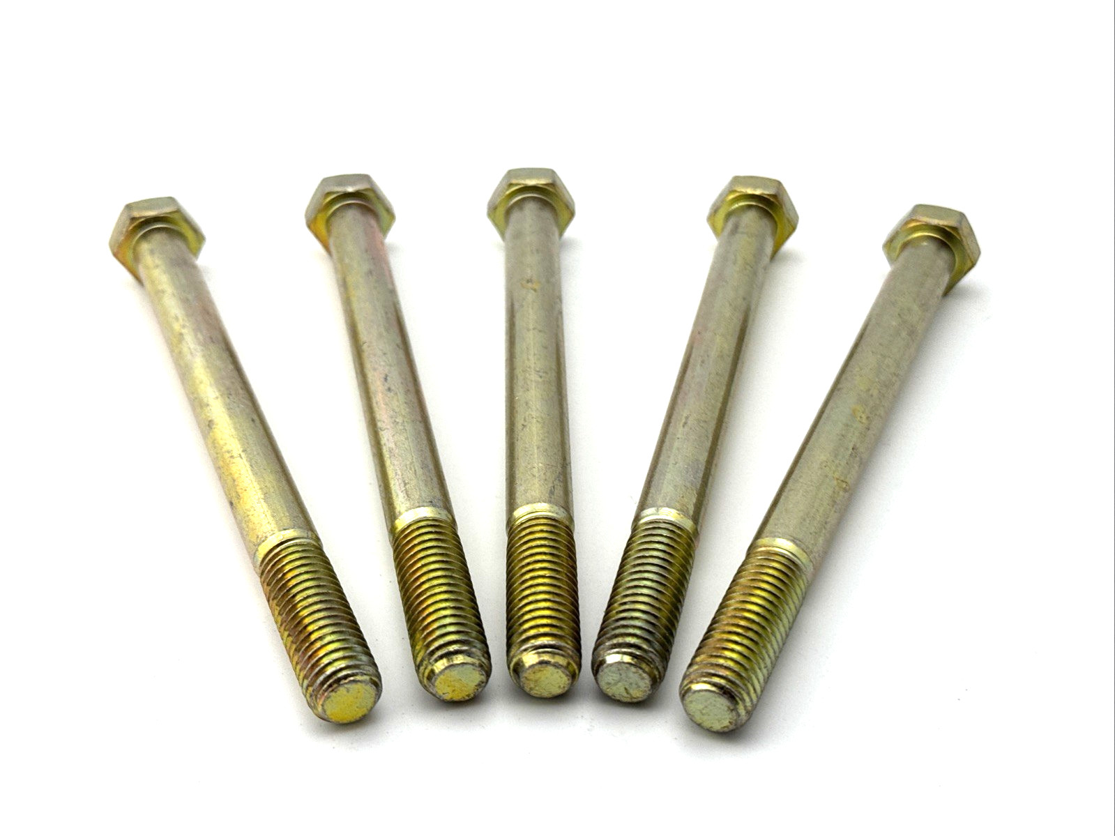 5 – Hex Head 1/2″-13 x 6″ Grade 8 Bolts Yellow Zinc Cap Screws 1/2-13X6 .5-13