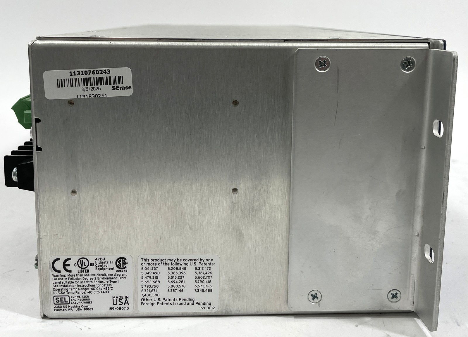 Schweitzer Engineering SEL-351S Protection System 0351S6XHB3B5421