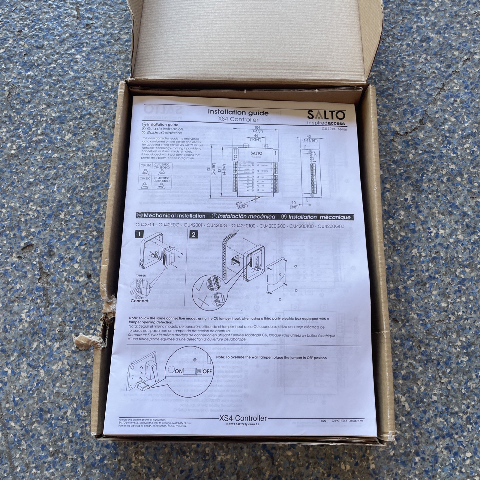 SALTO CU42E0 IP Door Controller Access Control Main Control Unit Ethernet Module