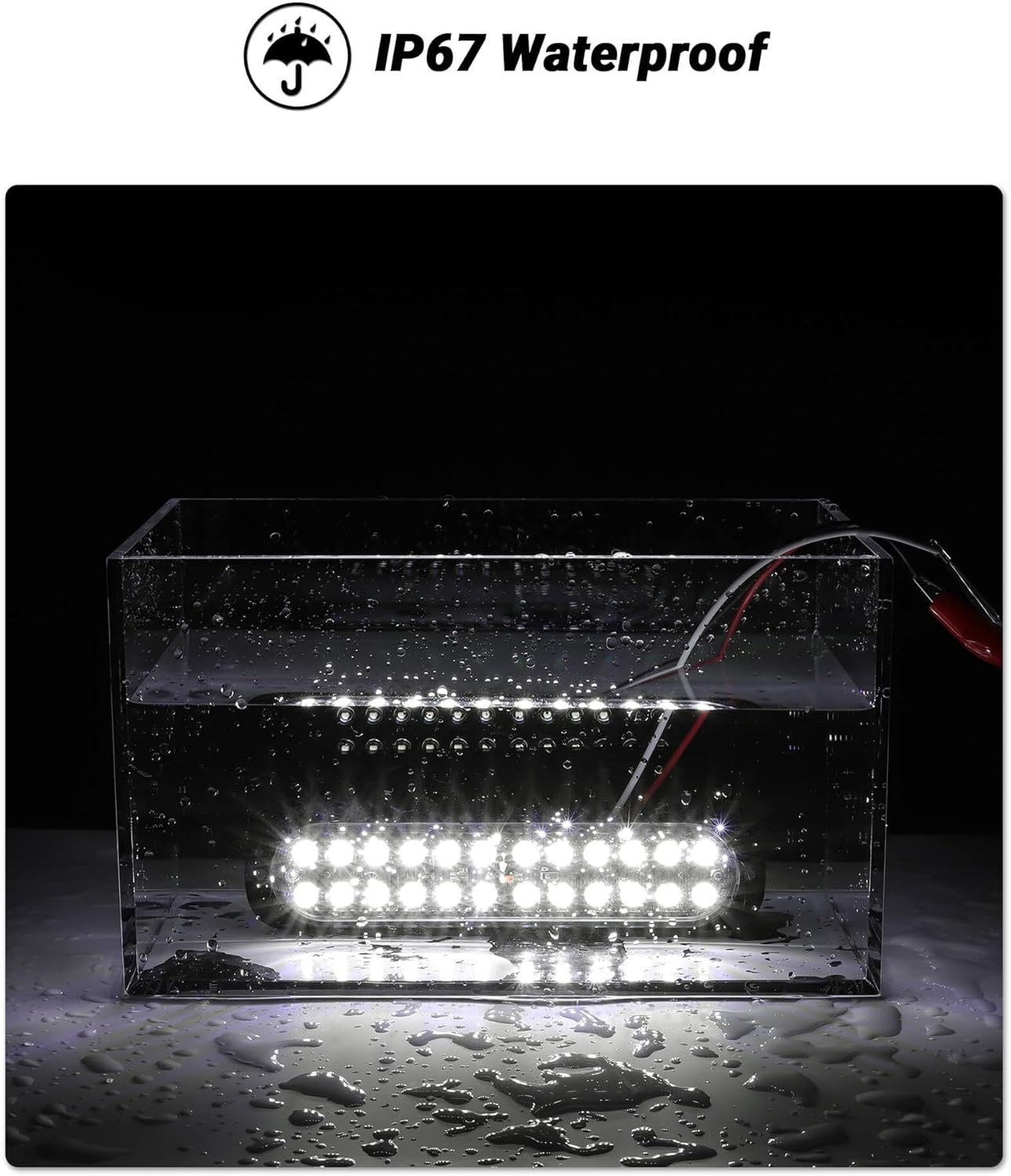 24LEDs Trailer Backup Reverse Light Surface Mount 7.5 inch Bar-White