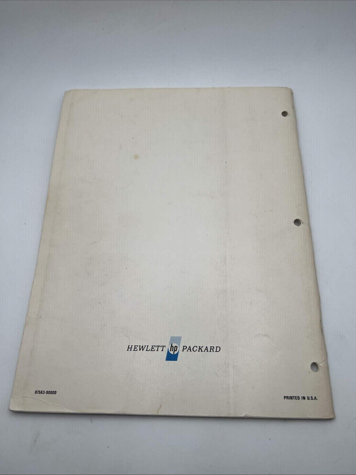 HP 07563-90000 Log Voltmeter/Amplifier 7563A Operating & Service Manual
