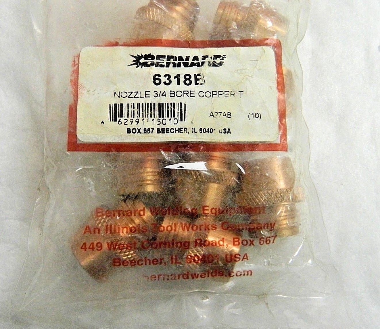 Bernard Nozzle 3/4″ Bore Copper T Qty 10 6318B