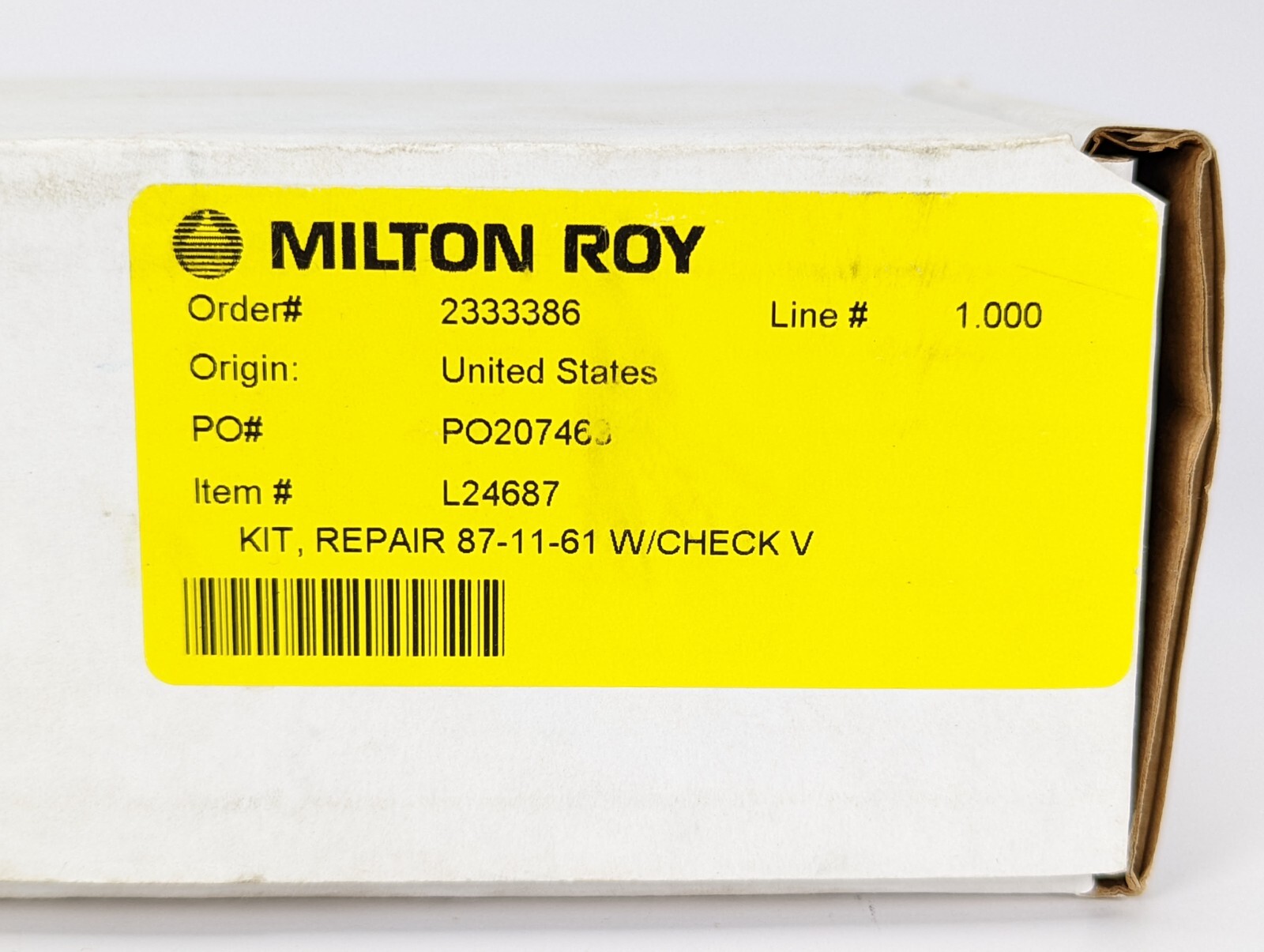Milton Roy Repair Kit 87-11-61, w/ Check V