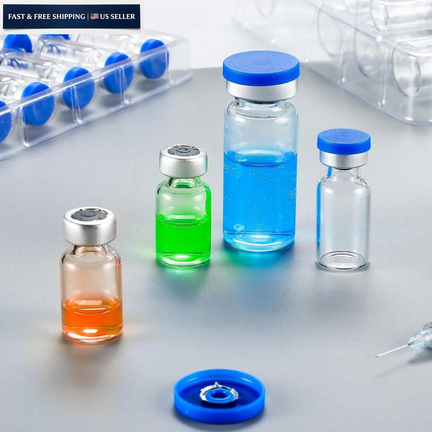 5ml Sterile Vials with Self Healing Injection Port and Sealing Cap, 5ML-12P