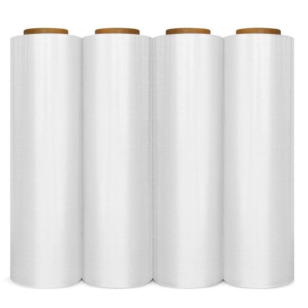 18″ x 1500′ 80 Gauge 4 Rolls Pallet Wrap Stretch Film Hand Shrink Wrap 3 Colors