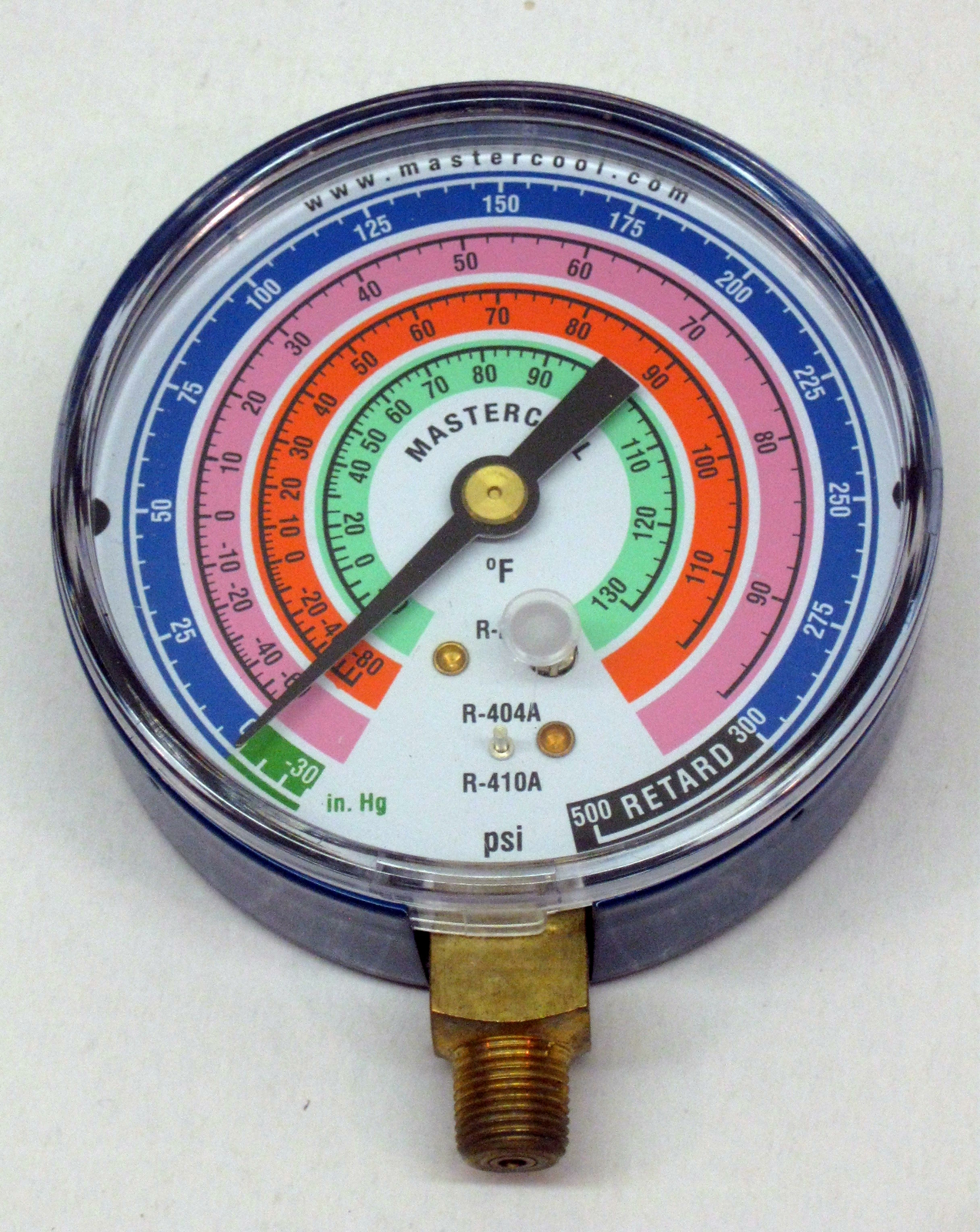 Mastercool 57501 HVAC Refrigeration Manifold Low Side Gauge R410A R404A R22