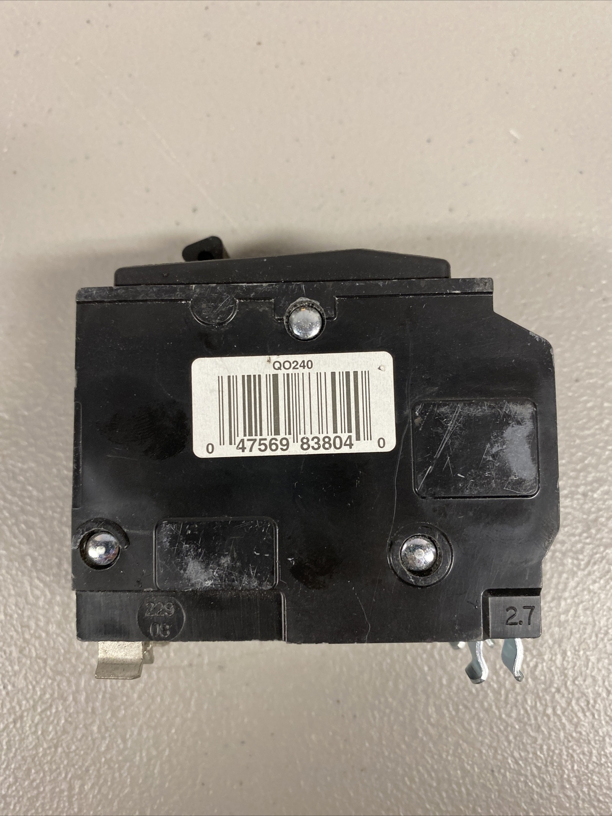 Square D QO240 2 Pole 40 Amp 120/240V Type QO Plug In Yellow Circuit Breaker