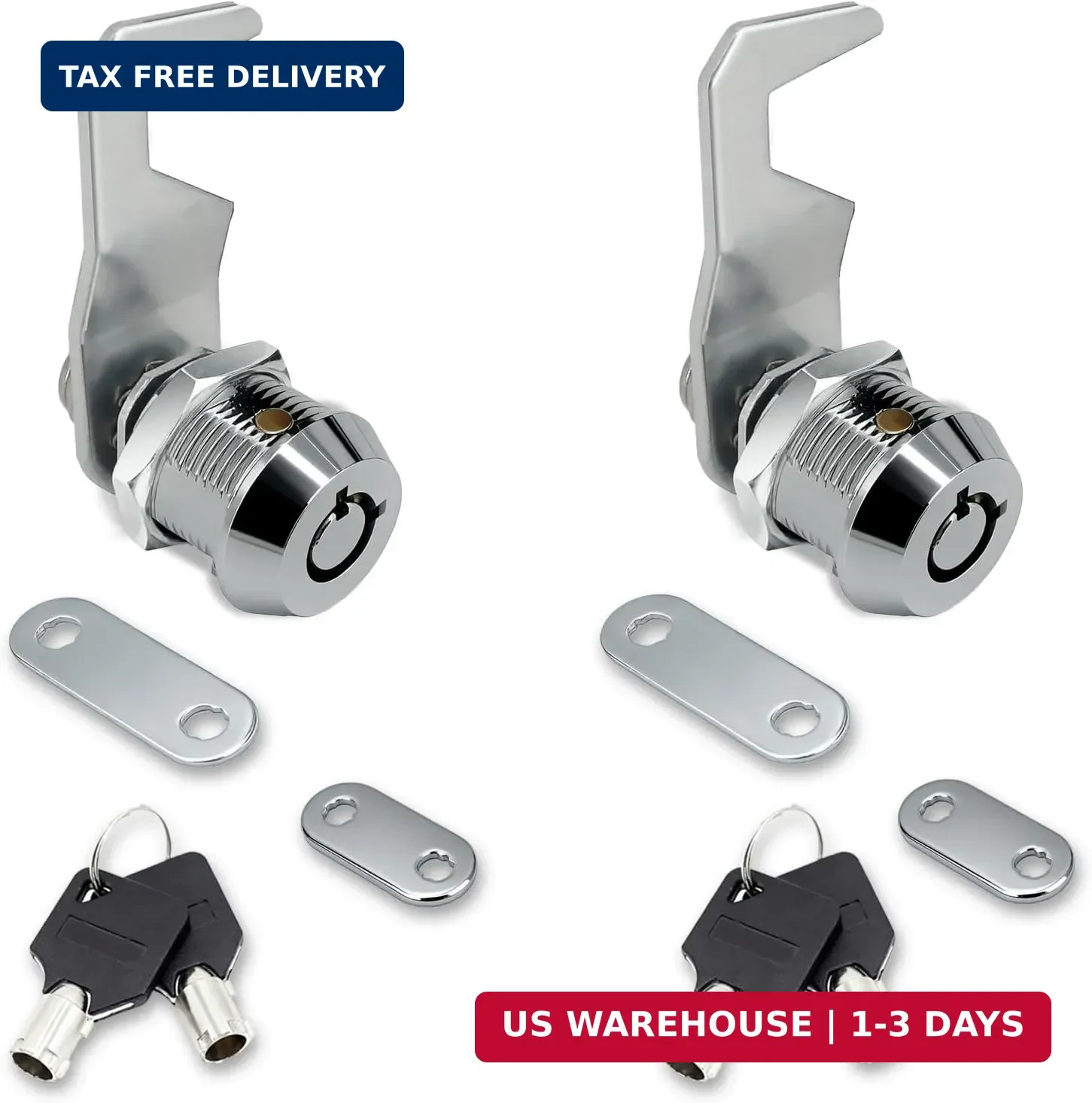 US General 5/8 Inch Black Toolbox Lock Replacement, Keyed Alike Cabinet Cam