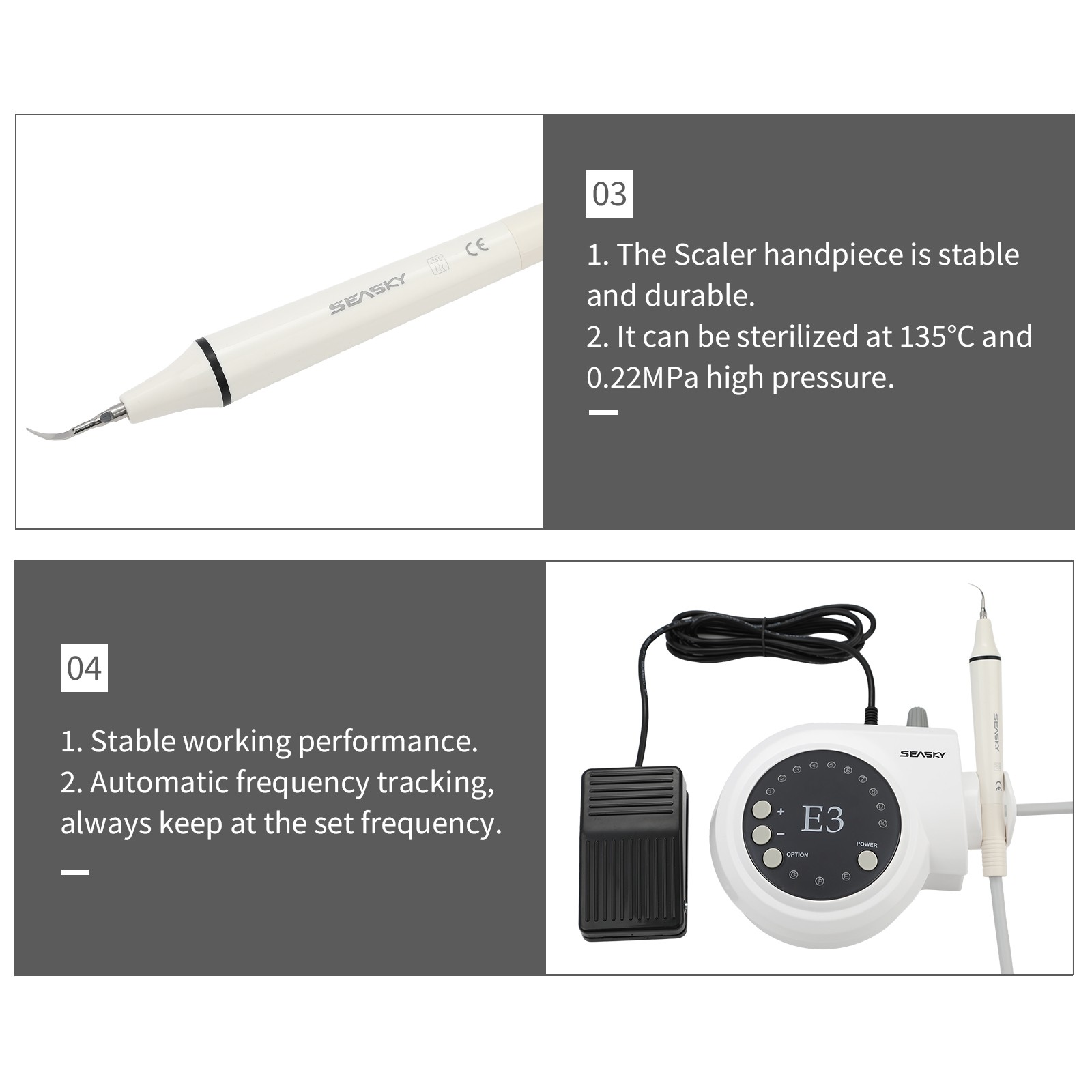 Dental Ultrasonic Piezo Scaler with detachable Handpiece fit EMS Cavitron tips