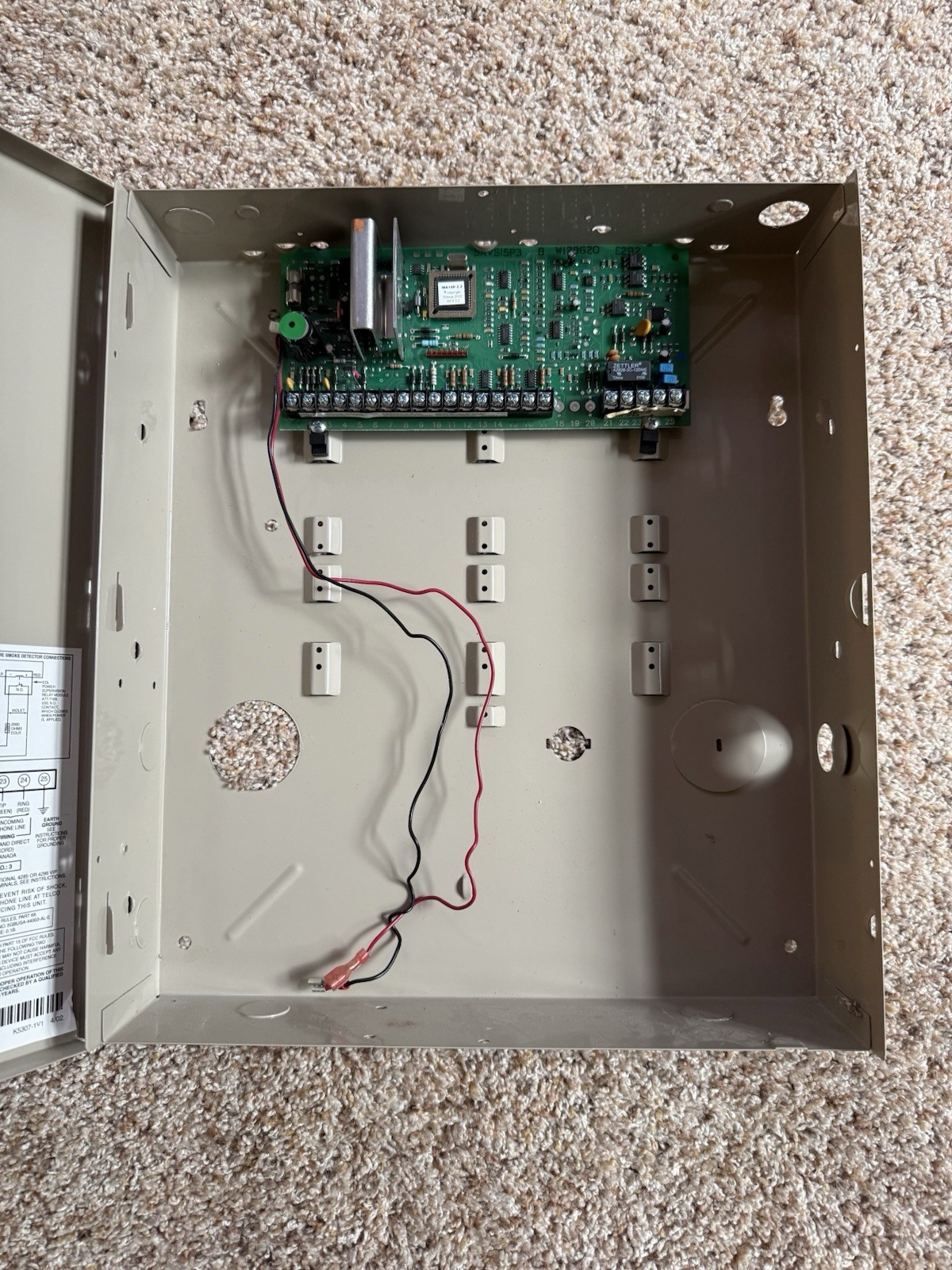 VISTA-20P/15P ADEMCO CONTROL PANEL PCB IN METAL ENCLOSURE – TAN