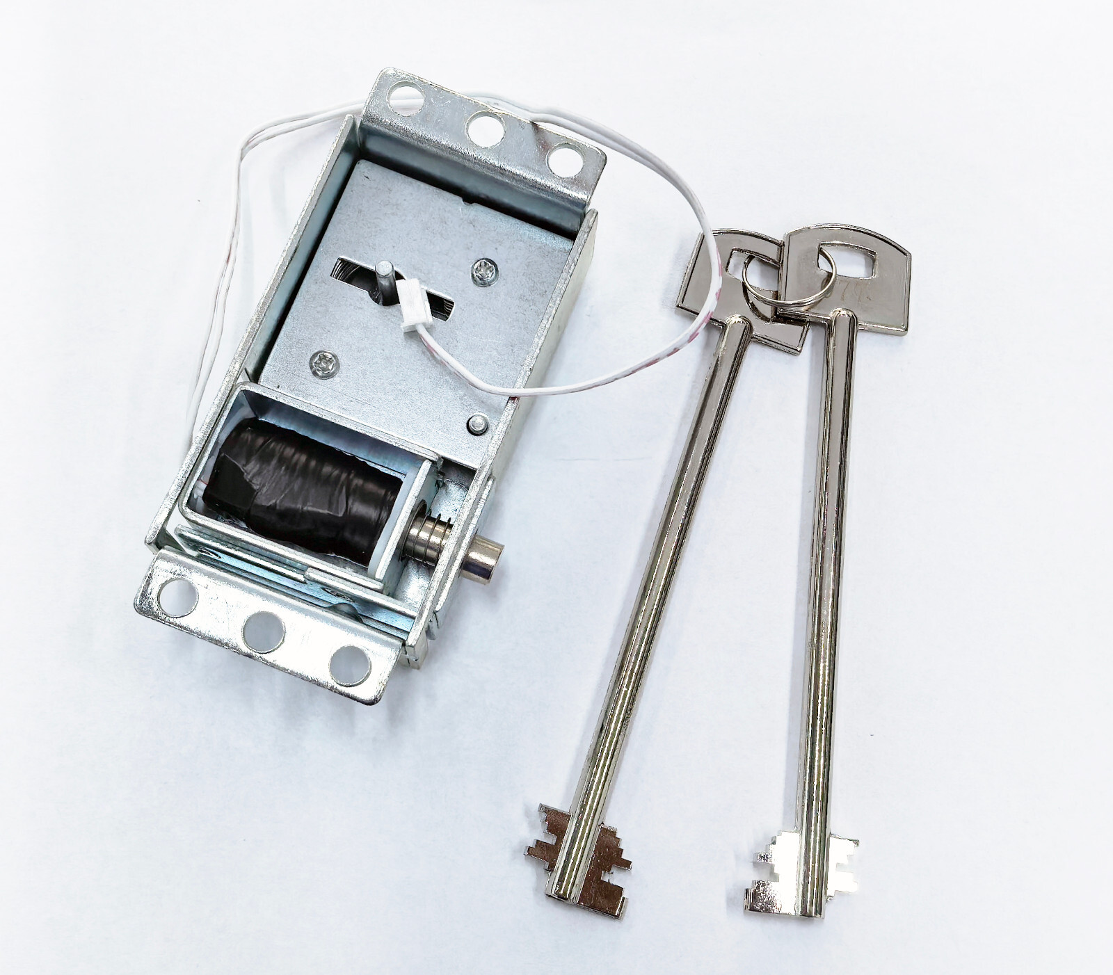 Electromagnetic Solenoid Safe Lock Replacement 2 Override Unique Keys