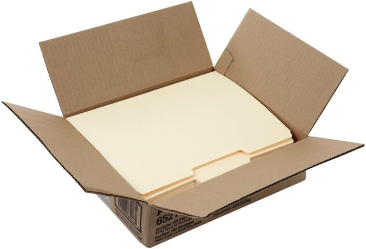 File Folders, Letter Size, 8-1/2″ X 11″, Classic Manila, 1/3-Cut Tabs in Left, R