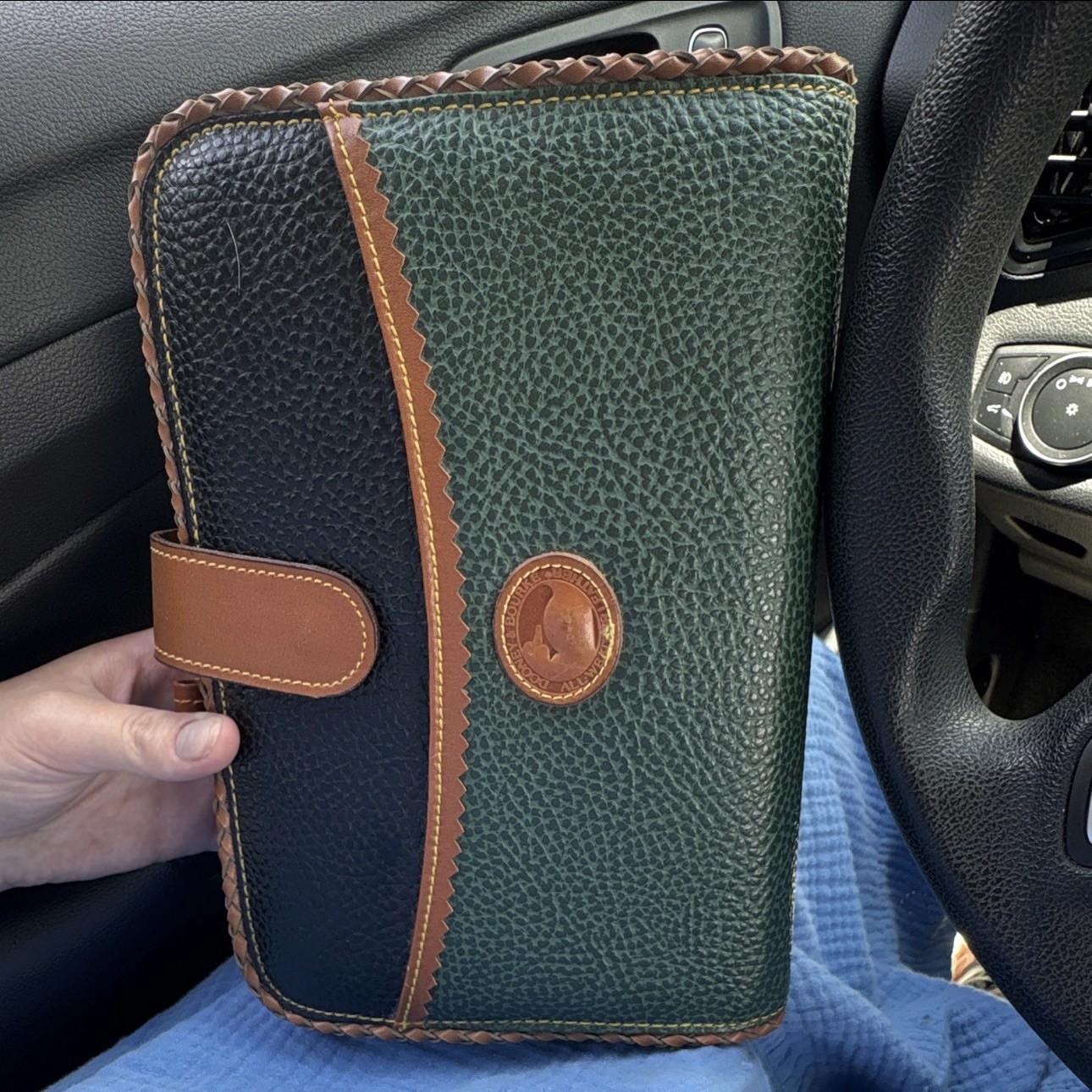 Dooney & Bourke Organizer Notebook Planner Calendar Leather Vintage Crossbody
