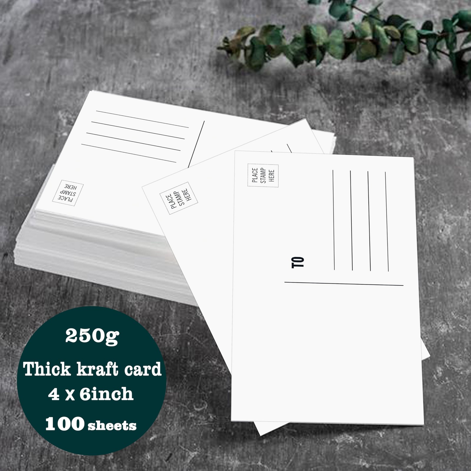 MEIOPUOYEAM Blank Postcards for Mailing, 100 White 4×6, 4 x 6-100PCS,