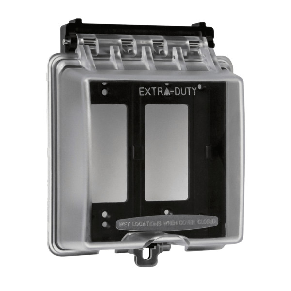 Weatherproof GFCI / Outlet In Use Outdoor Clear Bubble Cover- 2 Gang