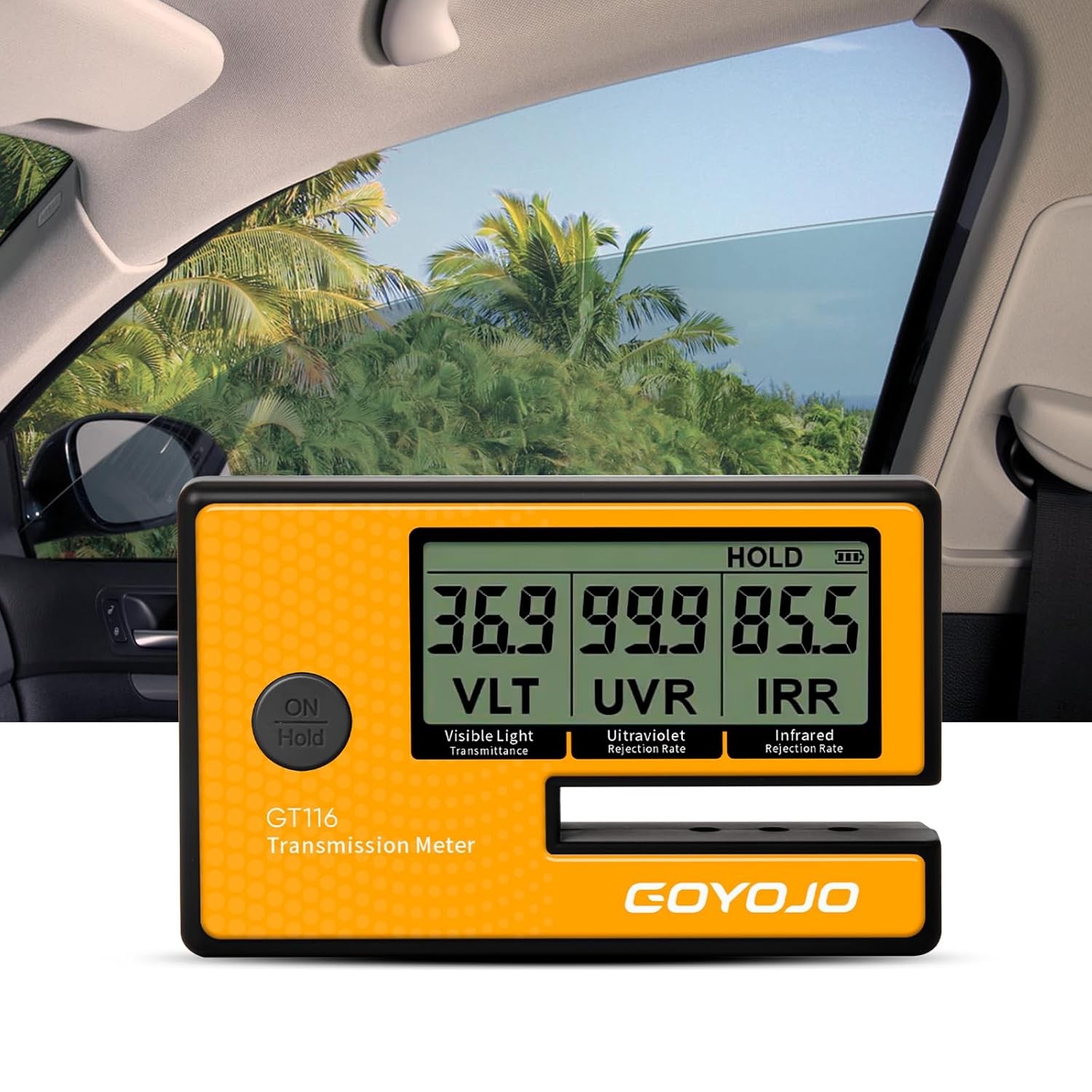3-in-1 Tint Meter Film Car Transmission Meter Automatic Calibration VL UV IR
