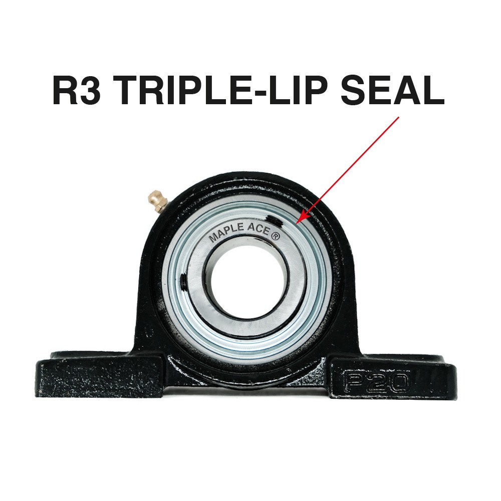 UCP204-12 Pillow Block Bearing 3/4″ Bore, 2-Bolt Self-Aligning, 3 Lips Seal Qty2