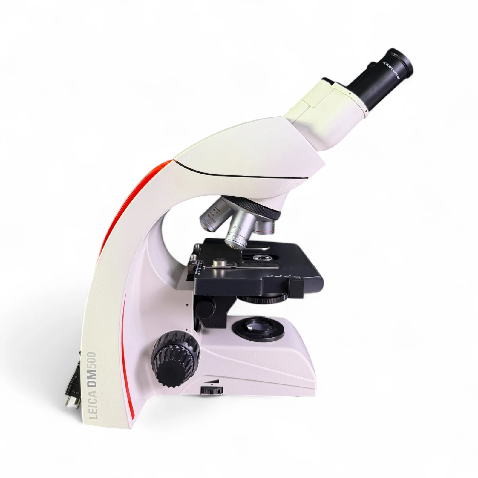 Leica DM500 Compound Microscope w/ 4x 10x 40x 100x Objectives HC PLAN S 10x/18