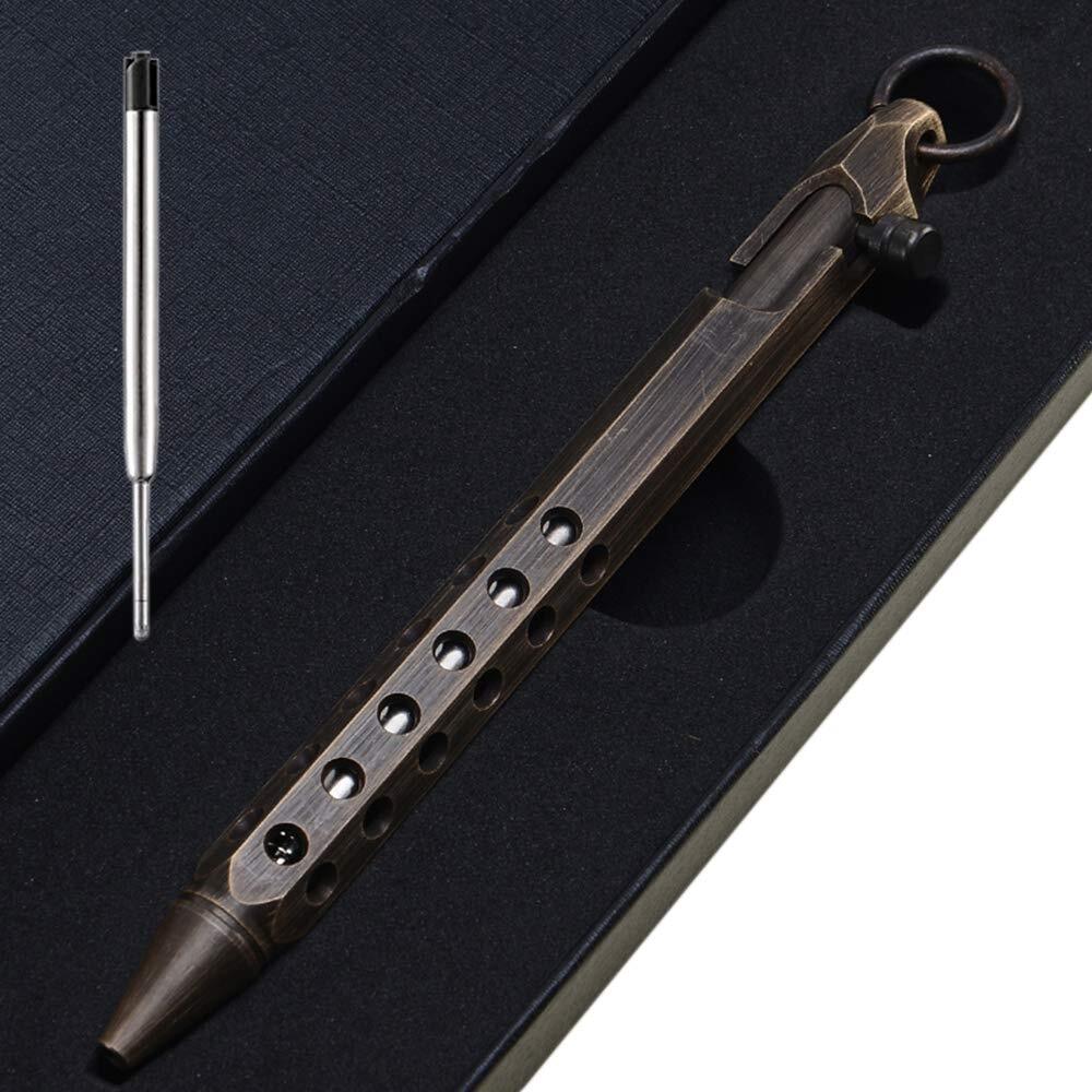 Six-Edge Solid Brass Bolt Action Pen Pocket-Sized for Everyday Use