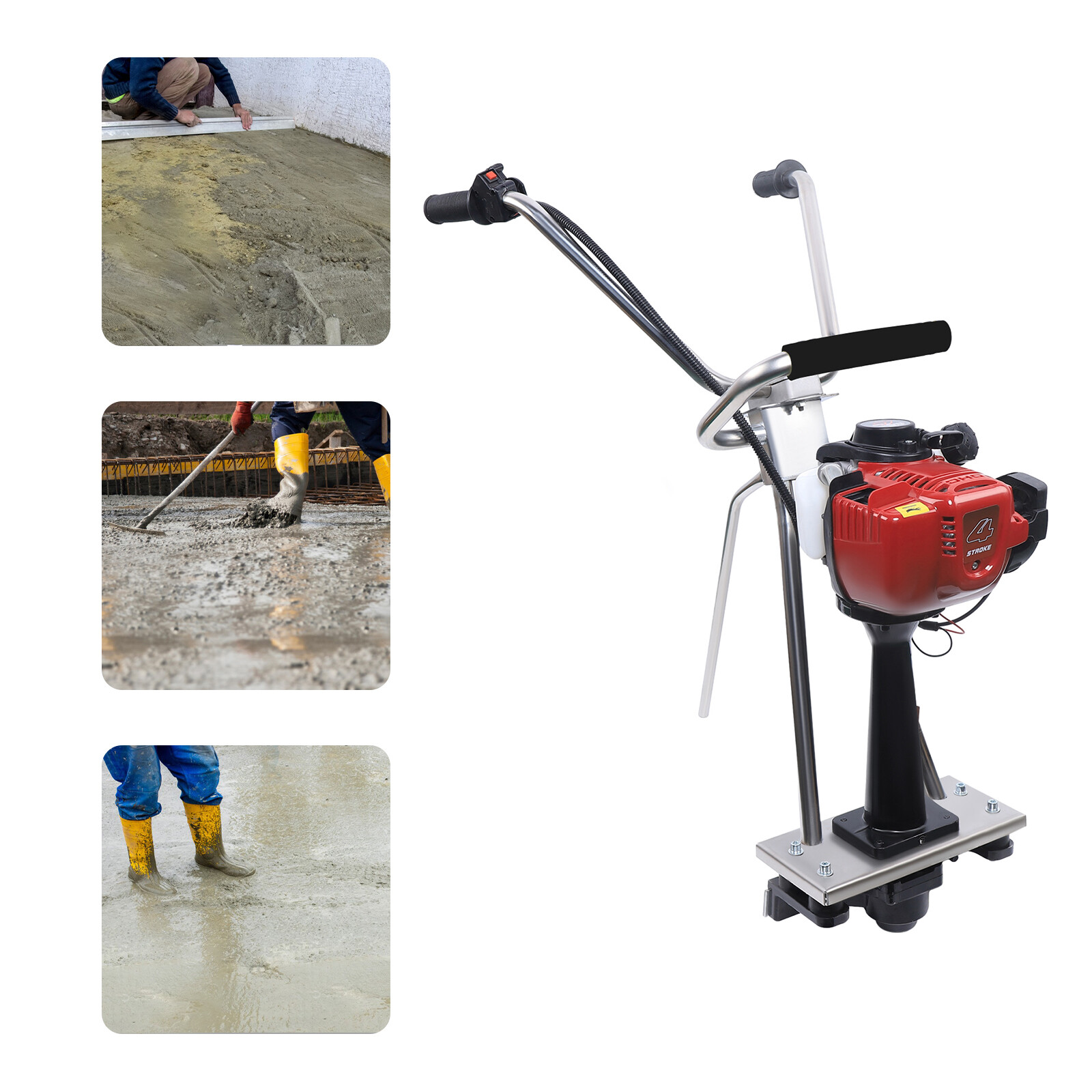 4 stroke Easy Screed Concrete Vibrating Leveling Machine Gasoline Engine 900w