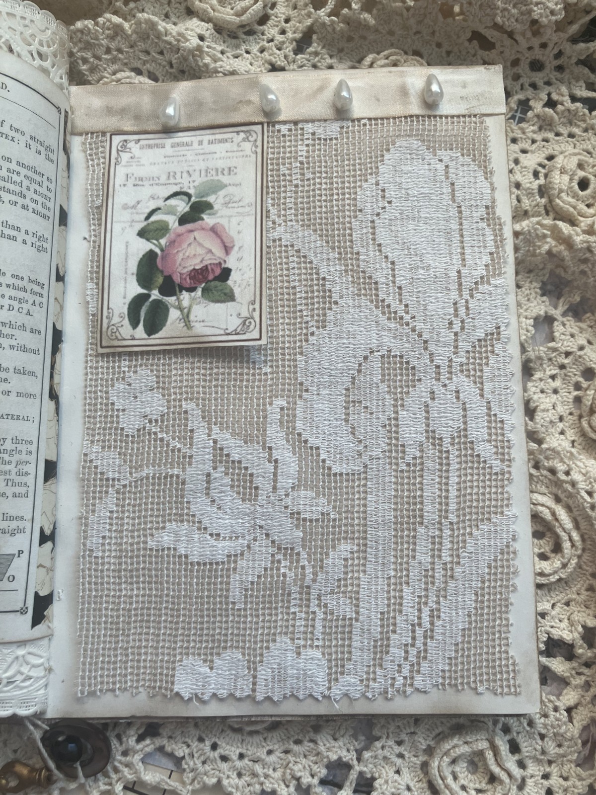 VINTAGE STYLE HAND MADE JUNK JOURNAL (Tranquil Moments) see video