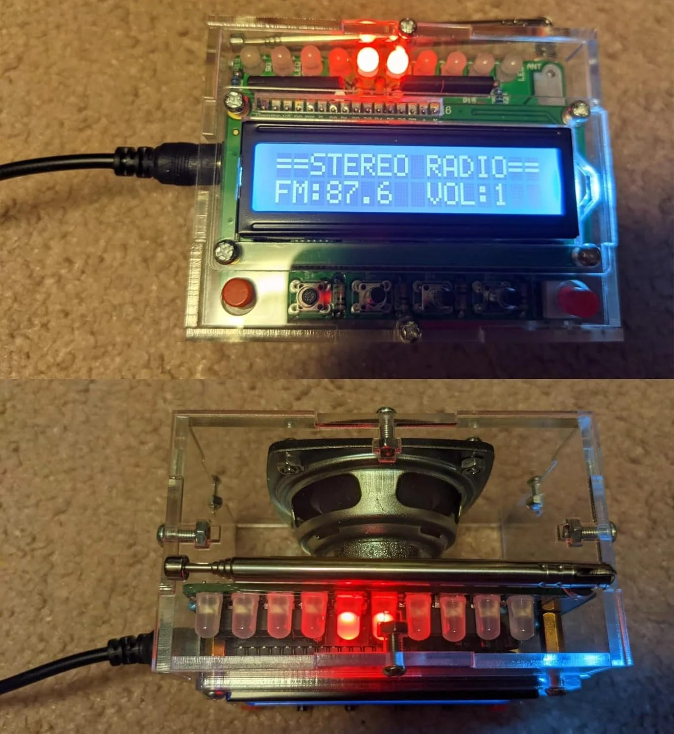 Digital FM Radio DIY Electronic Kits Soldering Practice Learning Kit 87.5-108MHz