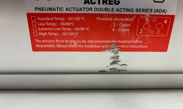 New (No Box) ACTREG Pneumatic Actuator Double Acting Series ACT 500R 120 PSI