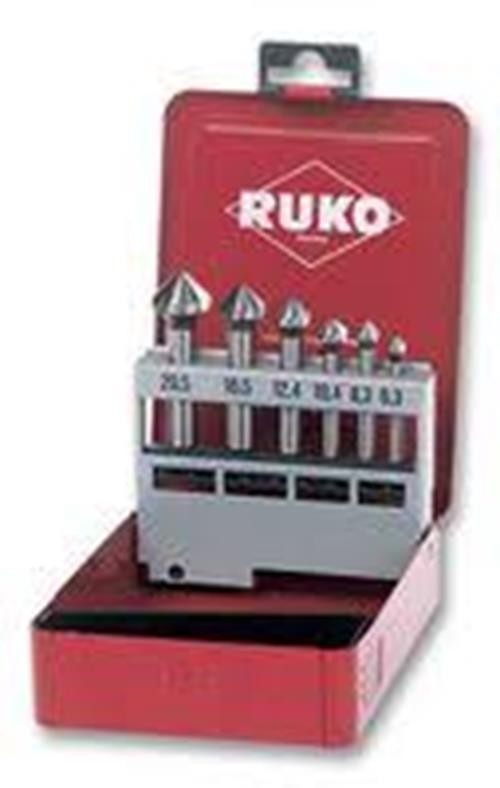 RUKO Countersink Set DIN 335 Type C 90° HSS – 6 pcs. 102152 Germany