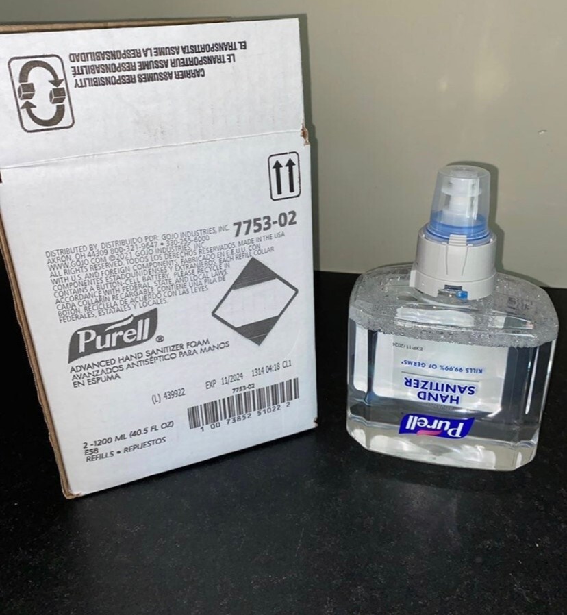 GOJO ES8 Purell Healthcare Advanced Hand Sanitizer 1200 mL Refill Bottle 2/case